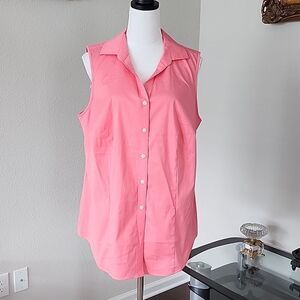Charter Club Womens Tailored Fit Button Up Shirt